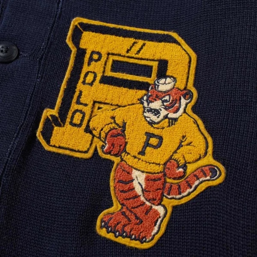 Polo Ralph Lauren The Tiger Varsity P Letterman Shawl Cardigan Sweater Men’s NWT - Picture 3 of 8